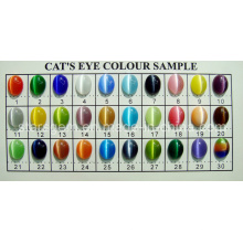 Tabla de colores de piedra del ojo de gato